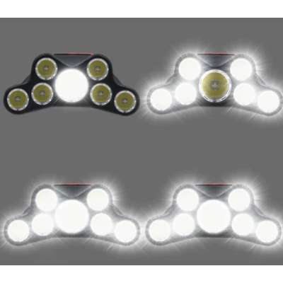 Lanterna de cap T26 cu 7 LED si 4 moduri iluminare USB