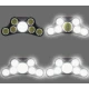 Lanterna de cap T26 cu 7 LED si 4 moduri iluminare USB