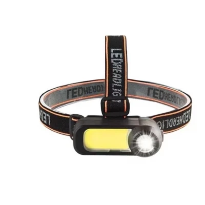 Lanterna de cap WH 1707 cu led XPE+COB ajustabila 90 de grade 2 moduri iluminare