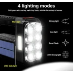 Lanterna de mana 8 LED+COB cu incarcare solara si USB Q SD623