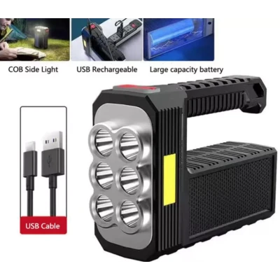 Lanterna de mana 8 LED+COB cu incarcare solara si USB Q SD623