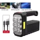 Lanterna de mana 8 LED+COB cu incarcare solara si USB Q SD623