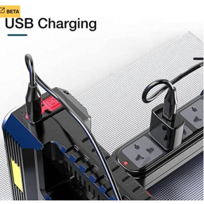 Lanterna de mana 8 LED+COB cu incarcare solara si USB Q SD623