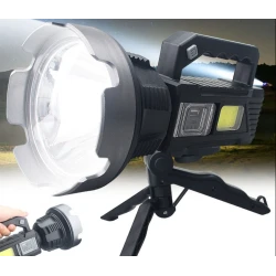 Lanterna de mana cu LED TD 999 de 50W cu 8000 lumeni acumulator integrat lumina laterala COB