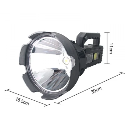 Lanterna de mana cu LED TD 999 de 50W cu 8000 lumeni acumulator integrat lumina laterala COB