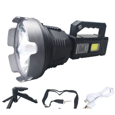 Lanterna de mana cu LED TD 999 de 50W cu 8000 lumeni acumulator integrat lumina laterala COB