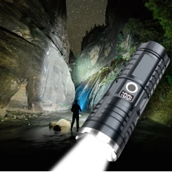 Lanterna de mana cu zoom telescopic F 916A afisaj procent baterie