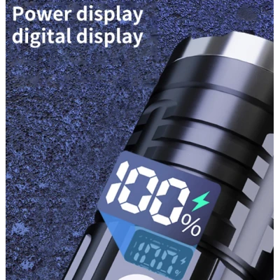 Lanterna de mana cu zoom telescopic F 916A afisaj procent baterie