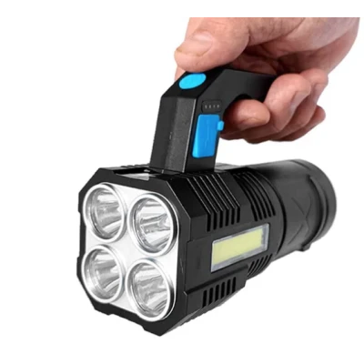 Lanterna de mana F-907 cu 4 LED si COB lateral