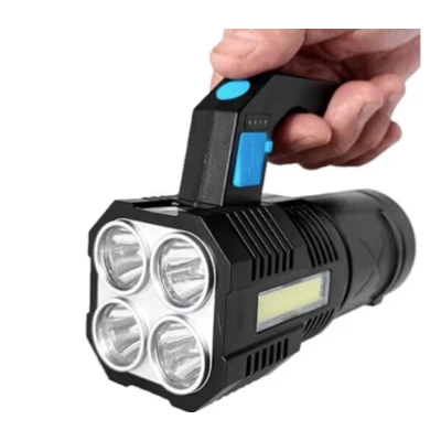 Lanterna de mana F 907 cu 4 LED si COB lateral