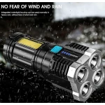 Lanterna de mana L-S03 QUAKE-COB (1 Led lateral + 4 LED-uri Frontale)