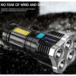 Lanterna de mana L-S03 QUAKE-COB (1 Led lateral + 4 LED-uri Frontale)