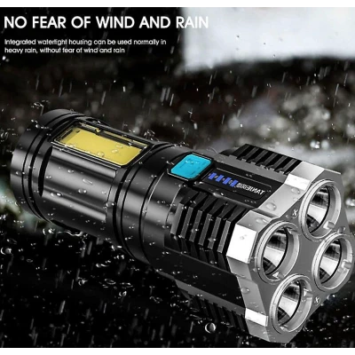 Lanterna de mana L-S03 QUAKE-COB (1 Led lateral + 4 LED-uri Frontale)