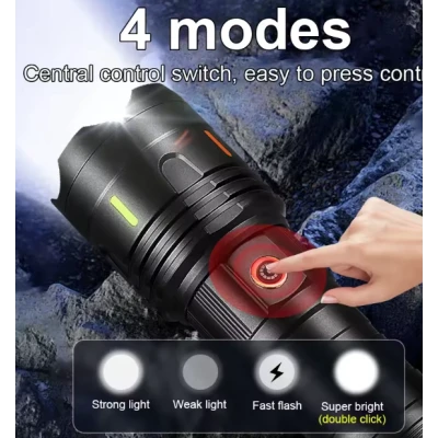 Lanterna de mana LED de mare putere ZSH X17 cu 4 moduri de iluminare