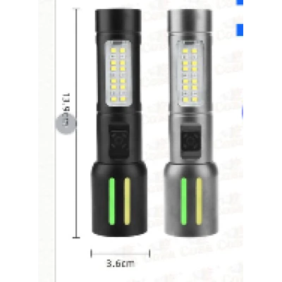 Lanterna de mana LED reincarcabila CB 505A TG cu incarcare USB