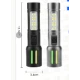 Lanterna de mana LED reincarcabila CB 505A TG cu incarcare USB