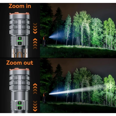 Lanterna de mana puternica ZSH AK183 cu zoom telescopic 3000m acumulator 26650