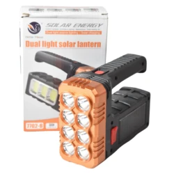 Lanterna de mana solara 7702 B cu Led SMD si incarcare USB OF