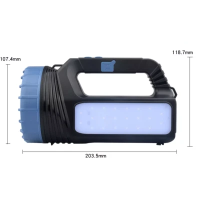 Lanterna de mana solara LED cu lumina laterala si frontala Q D691