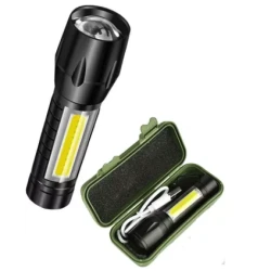 Lanterna de mana T6 C812 in cutie verde T630 cu led COB Lateral