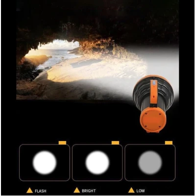 Lanterna de mana XJ 8801 LED 30W cu maner si incarcare USB