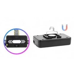 Lanterna frontala BL X4 cu LED acumulator detasabil Li ion cu incarcare la USB afisaj LCD baterie