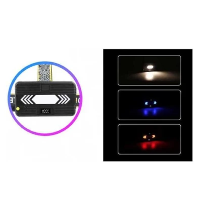 Lanterna frontala BL X4 cu LED acumulator detasabil Li ion cu incarcare la USB afisaj LCD baterie