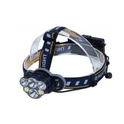 Lanterna frontala de cap 6 LED prindere pe cap RD C085 Negru Galben