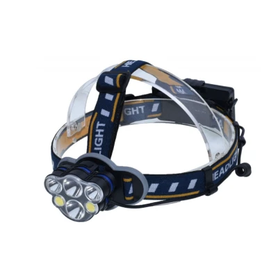 Lanterna frontala de cap 6 LED prindere pe cap RD C085 Negru Galben