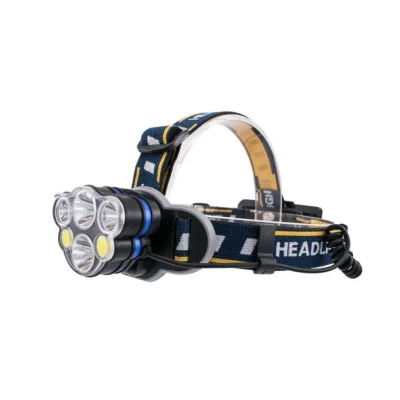Lanterna frontala de cap 6 LED prindere pe cap RD C085 Negru Galben