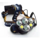 Lanterna frontala de cap 6 LED prindere pe cap RD C085 Negru Galben
