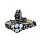 Lanterna frontala de cap 6 LED prindere pe cap RD C085 Negru Galben