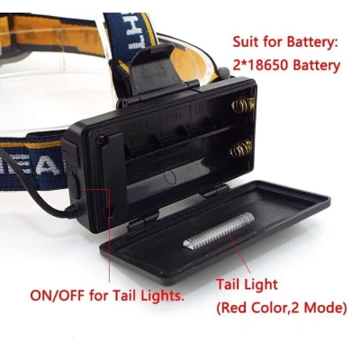Lanterna frontala de cap 6 LED prindere pe cap RD C085 Negru Galben