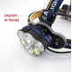 Lanterna frontala de cap 6 LED prindere pe cap RD C085 Negru Galben