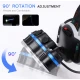 Lanterna frontala de cap 8 LED prindere pe cap RD C093 Albastru cu galben 
