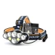 Lanterna frontala de cap 8 LED prindere pe cap RD C093 Albastru cu galben 