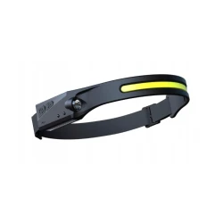 Lanterna frontala de cap LED USB AS 51737 Negru