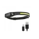 Lanterna frontala de cap LED USB AS 51737 Negru
