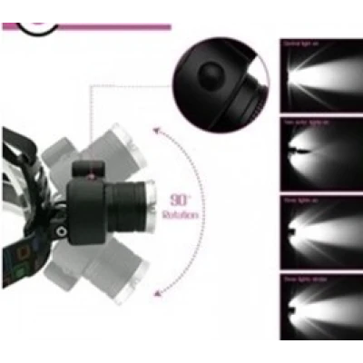 Lanterna Frontala LED+2COB 5W Zoom Acumulatori BLC 865T6