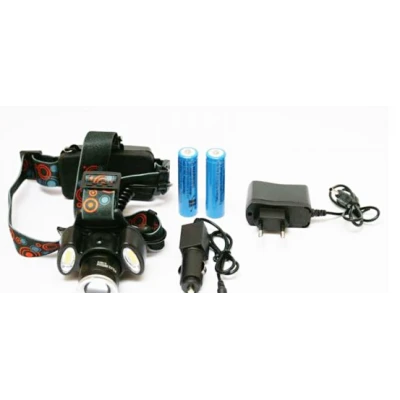 Lanterna Frontala LED+2COB 5W Zoom Acumulatori BLC 865T6
