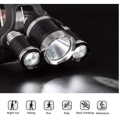 Lanterna frontala RJ 3000 Aluminiu Led 3 x CREE-XM-L T6 3000 Lumeni