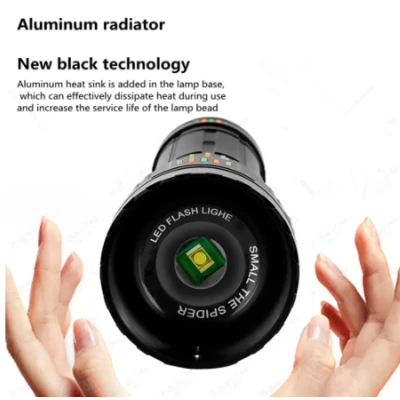 Lanterna G601 super-luminoasa tip laser Led 90W 5000 lumeni cu USB si USB type C 