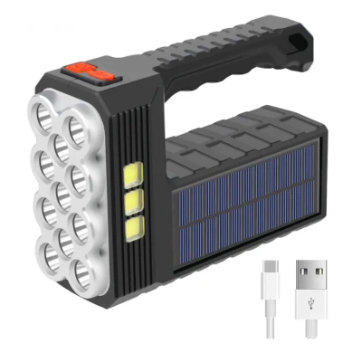 Lanterna LED cu incarcare solara si USB 3 moduri 11 leduri ST-11