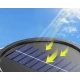 Lanterna LED cu panou solar si USB QBT78 USB cu 3 lentile colorate interschimbabile si functie de power bank