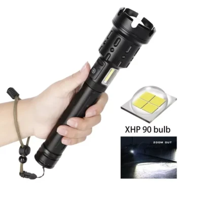 Lanterna LED Profesionala zoom P517 P90 Incarcare USB rezistenta la apa
