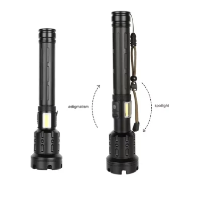Lanterna LED Profesionala zoom P517 P90 Incarcare USB rezistenta la apa