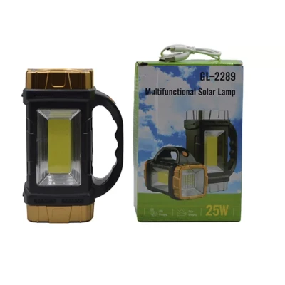 Lanterna multifunctionala LED 25W USB incarcare solara GL2289