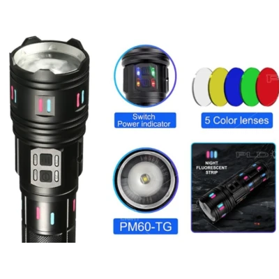 Lanterna Profesionala AK177 Incarcare Type C putere 60W indicator de incarcare cu 8 acumulatori
