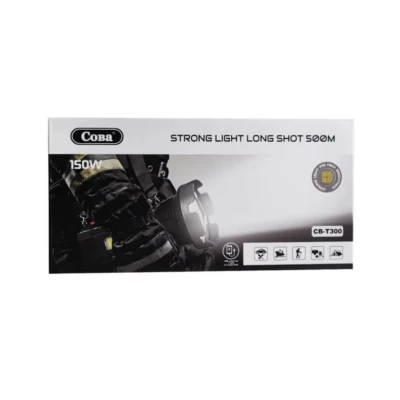 Lanterna profesionala de mana COBA CB T300 putere 150W