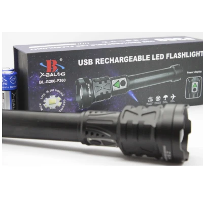 Lanterna profesionala tactica LED puternica de mana BL G206 P360 zoom